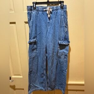 GAP Denim High Rise Wide-Leg Pants